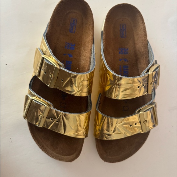 Birkenstock Arizona Leather Bronze Soft Footbed Sandal. Rare. Size: 7, 38 - Picture 10 of 13